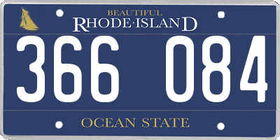 RI license plate 366084