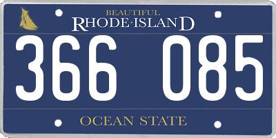 RI license plate 366085