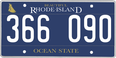 RI license plate 366090