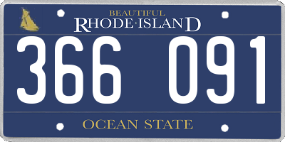 RI license plate 366091