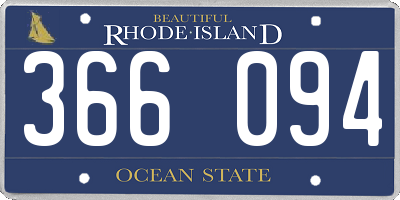 RI license plate 366094