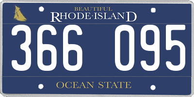 RI license plate 366095