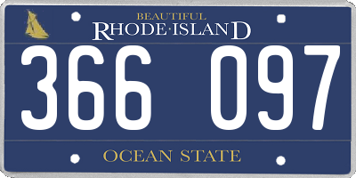 RI license plate 366097