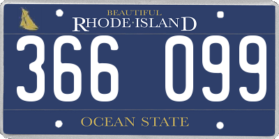 RI license plate 366099