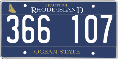 RI license plate 366107