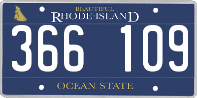 RI license plate 366109