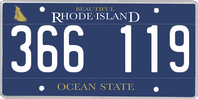 RI license plate 366119