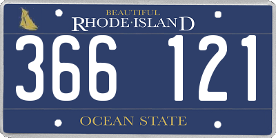 RI license plate 366121