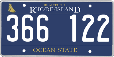 RI license plate 366122