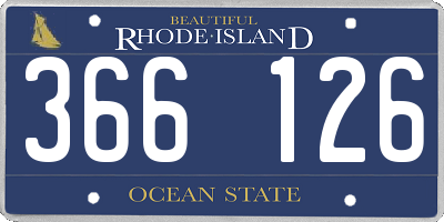 RI license plate 366126
