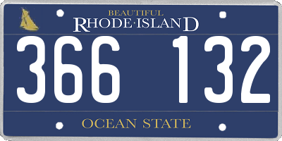 RI license plate 366132
