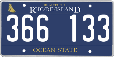 RI license plate 366133