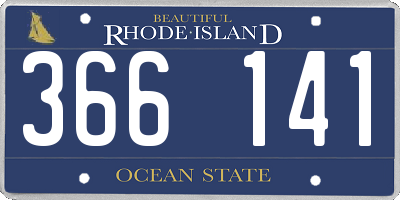 RI license plate 366141