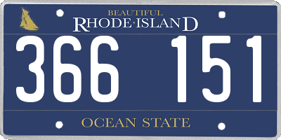 RI license plate 366151