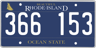 RI license plate 366153