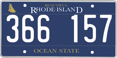 RI license plate 366157