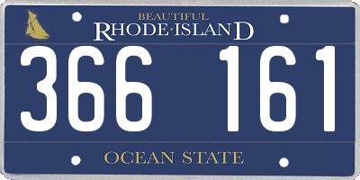RI license plate 366161