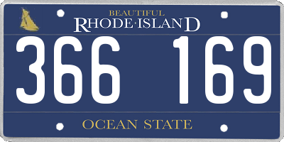 RI license plate 366169