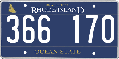 RI license plate 366170