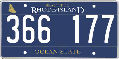 RI license plate 366177