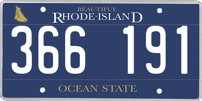 RI license plate 366191