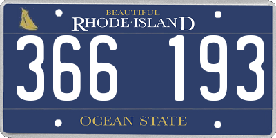 RI license plate 366193