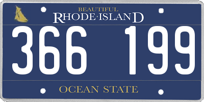 RI license plate 366199