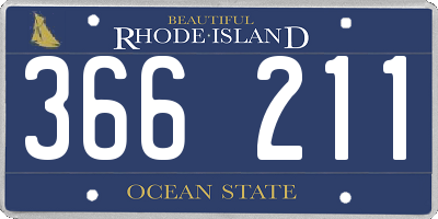 RI license plate 366211