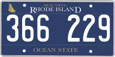 RI license plate 366229