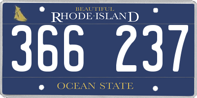 RI license plate 366237