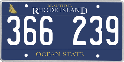 RI license plate 366239