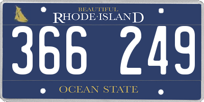 RI license plate 366249