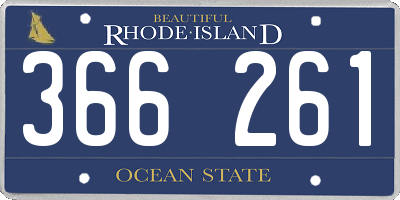 RI license plate 366261