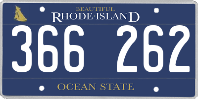 RI license plate 366262