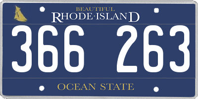 RI license plate 366263