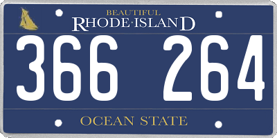 RI license plate 366264
