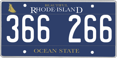 RI license plate 366266