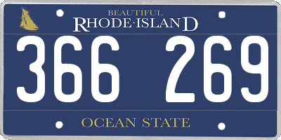 RI license plate 366269