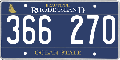 RI license plate 366270