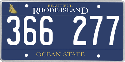 RI license plate 366277