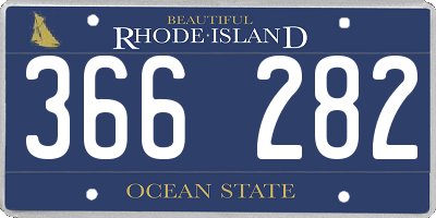 RI license plate 366282