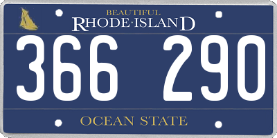 RI license plate 366290