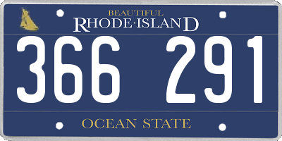 RI license plate 366291