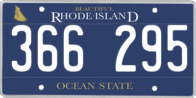 RI license plate 366295