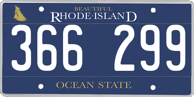 RI license plate 366299