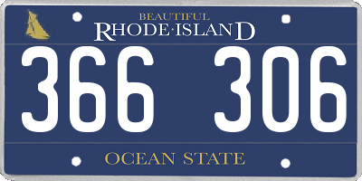 RI license plate 366306