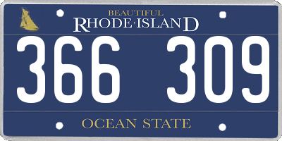 RI license plate 366309