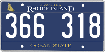 RI license plate 366318