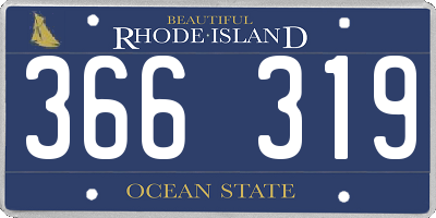 RI license plate 366319