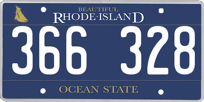 RI license plate 366328